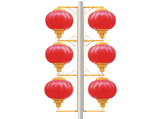 LED灯笼以及LED中国结灯的尺寸对应路灯的高度是多少？